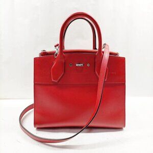 Louis Vuitton CITY STEAMER Red Leather Hand Bag mon-903-091125